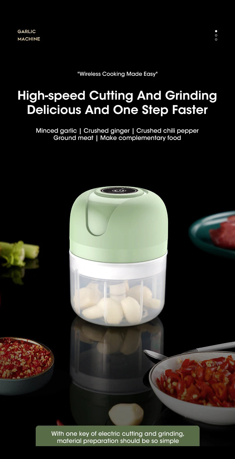 Electric Garlic Masher Crusher Portable
