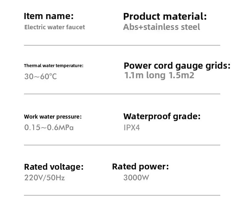Electric Instant Heating Water