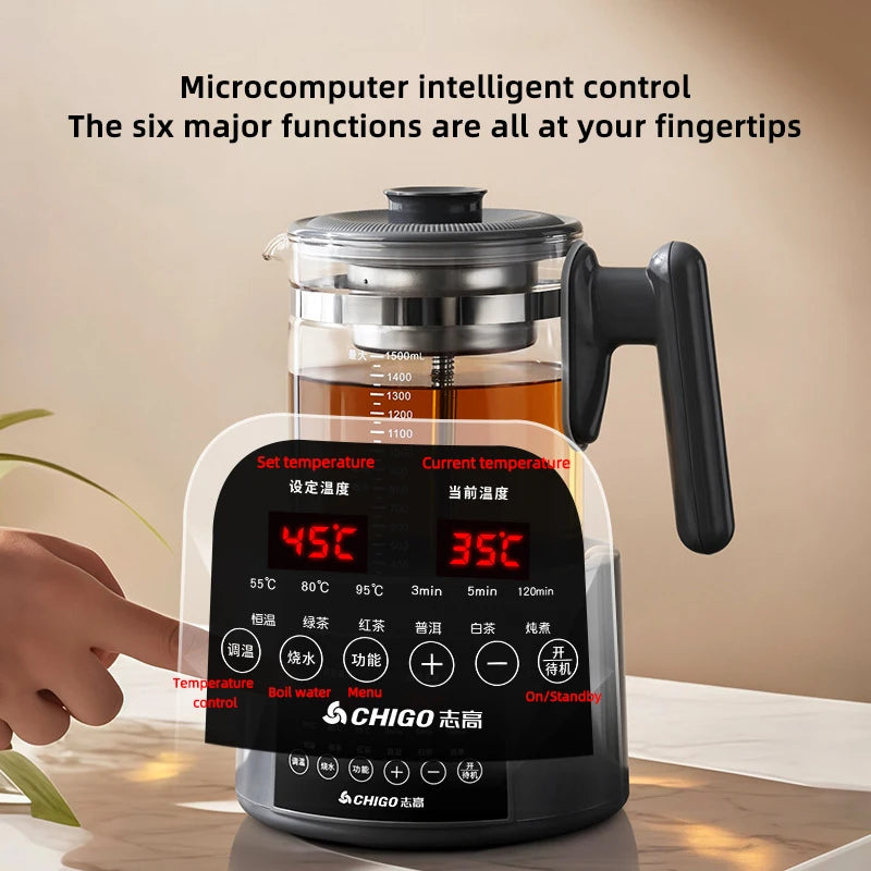 1500ml Steam Spray Tea Kettle Baby Constant Temperature Milk Regulator Multifunctional Electric Kettle 72h Thermostatic Kettle