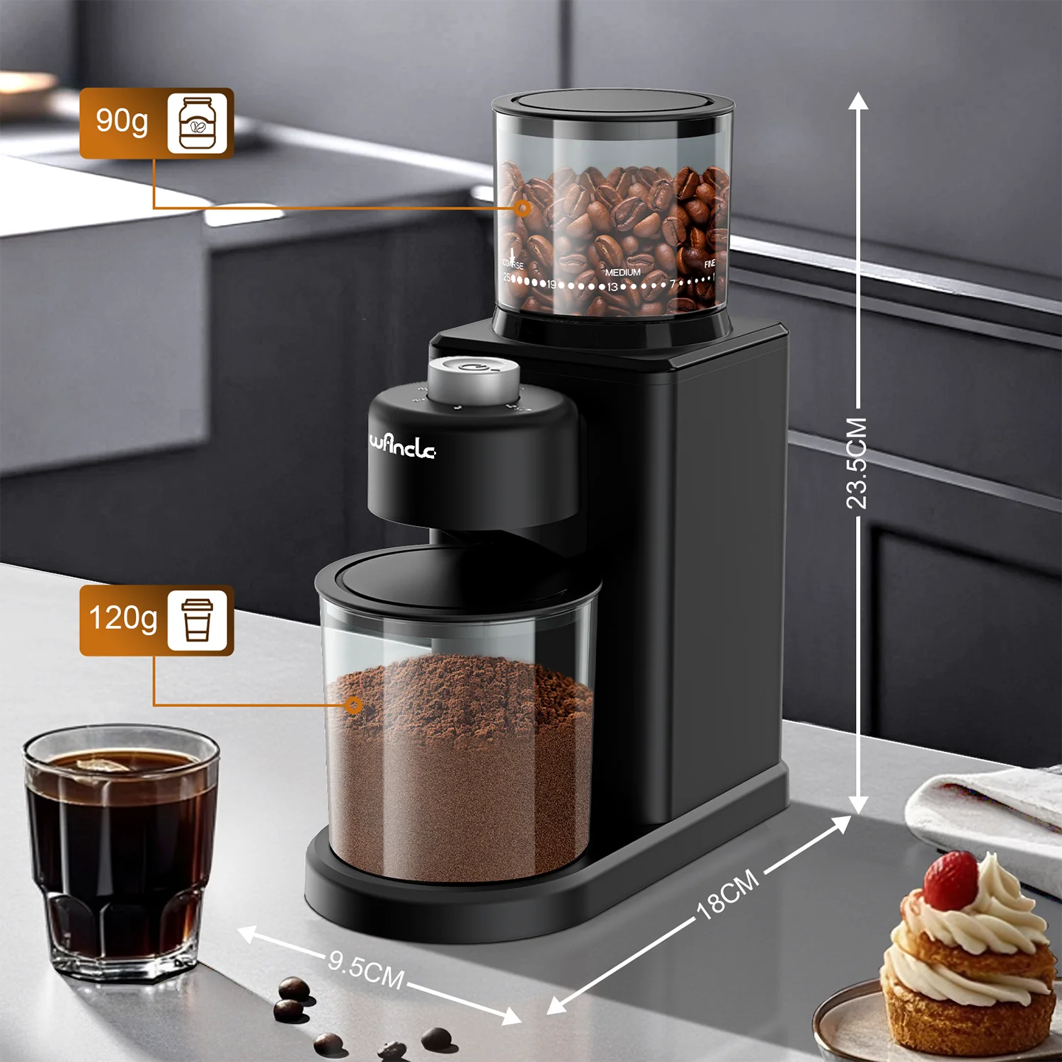 Coffee Bean Grinder Conical Burr Coffee Electric