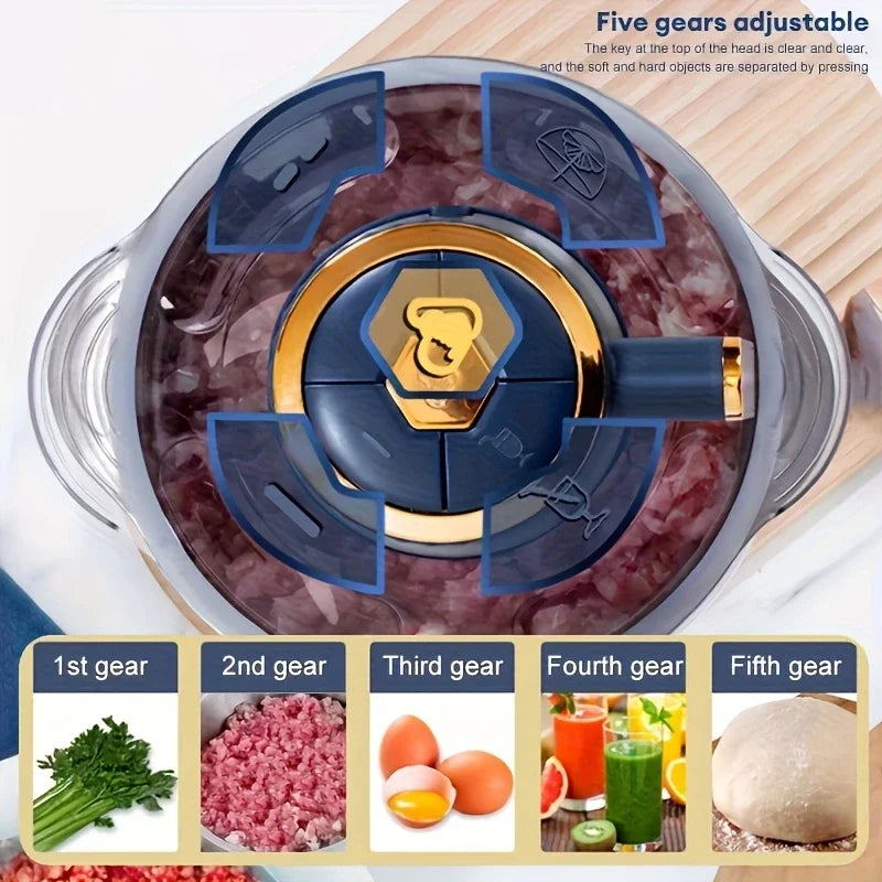 2L3L5LElectric Meat Grinder 304 Stainless Steel Multifunctional Vegetable Slicer Chopper Mincer Baby Food Processor 220V EU Plug