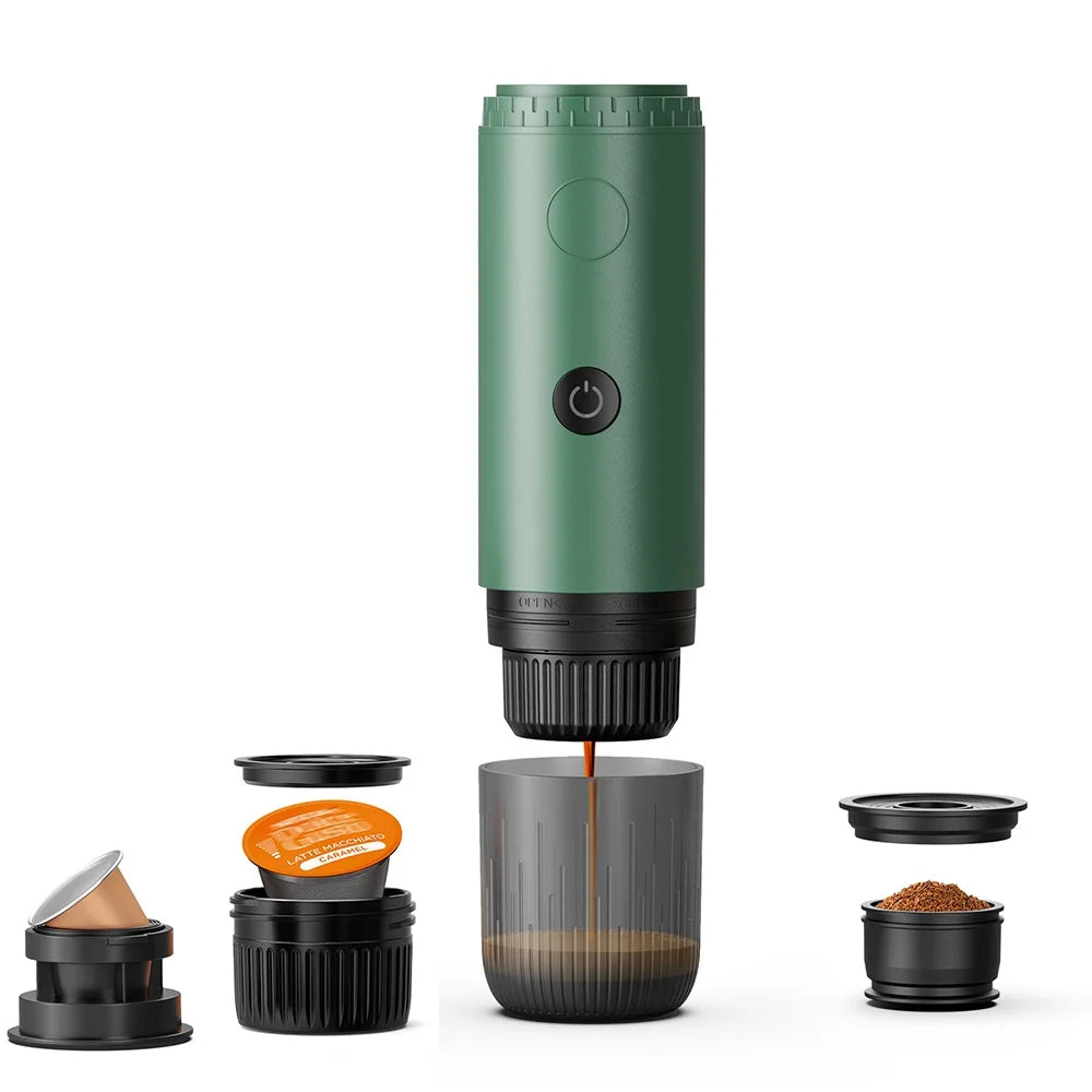 RECAFIM Wireless Electric Portable Espresso Coffee Machine for Car Home Camping Coffee Maker Fit Nespresso Dolce Capsule Powder