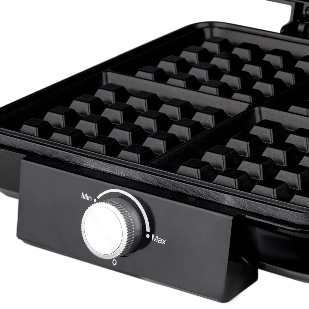1500W Electric Waffle Maker 4 Pan Double Heating Non-Stick Egg Cake Oven Pancake Egg Waffle Cake Machine for Kid's Snacks