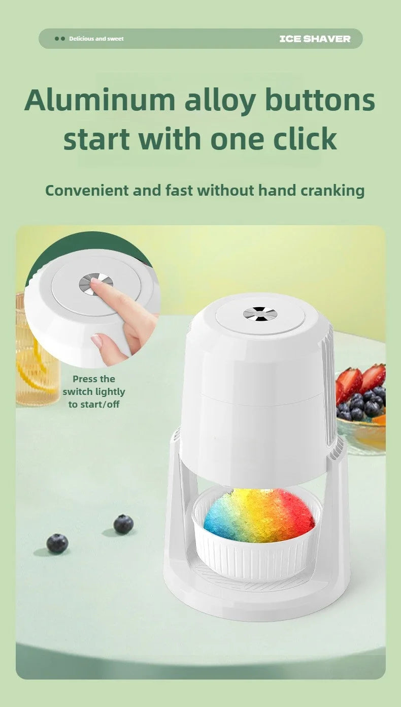 Automatic Ice shavers Small household electric Shaved Ice Machine two speed Adjustable ice shaving machine 220V 110V Ice Crusher