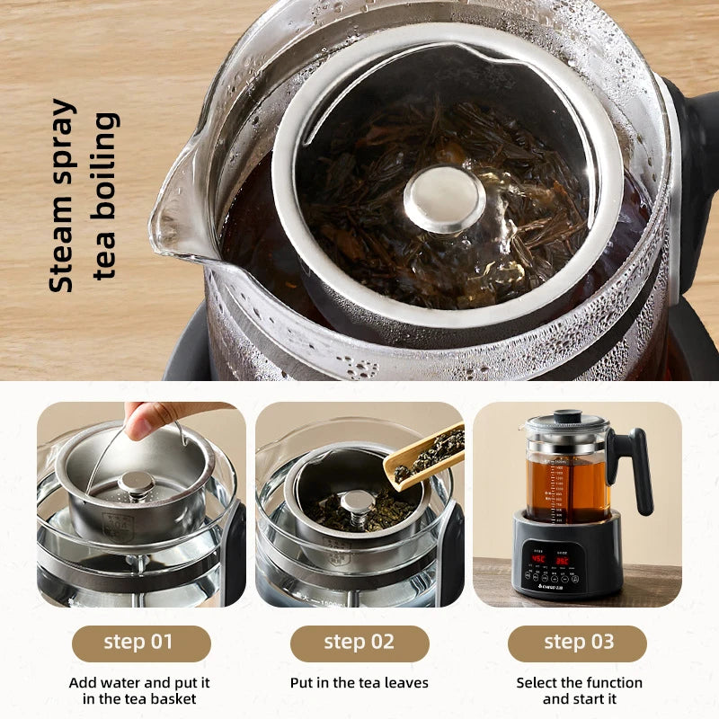 1500ml Steam Spray Tea Kettle Baby Constant Temperature Milk Regulator Multifunctional Electric Kettle 72h Thermostatic Kettle