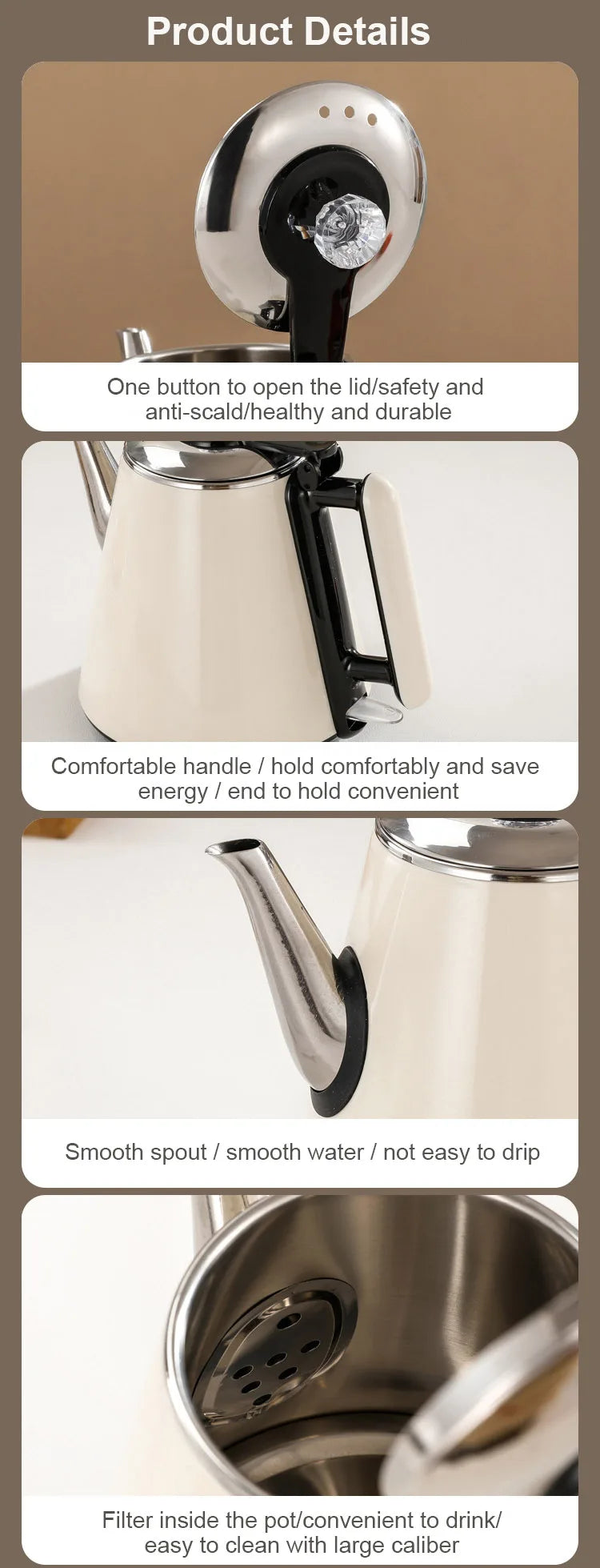 DMWD 1.2L Mini Electric kettle Portable water Heater Teapot Coffee warmer Anti-scald Stainless Steel kettle Automatic power off