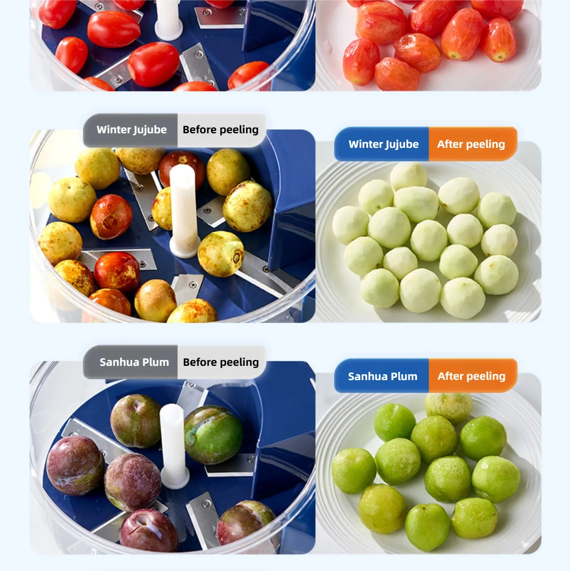 TINSOL New Electric Grape Peeler Automatic Mini Fruit Peeling Tool Smart Vegetable & Fruit Peeler Kitchen Peeling Wonder