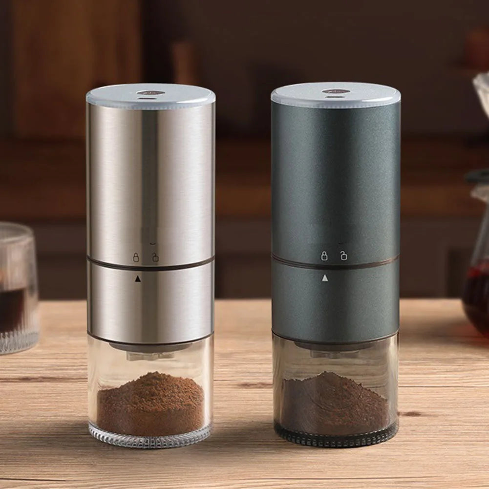 Electric Coffee Grinder Portable Espresso Machine with Brush USB Rechargeable Grinding Core Beans Mill for Cafe Home Travel