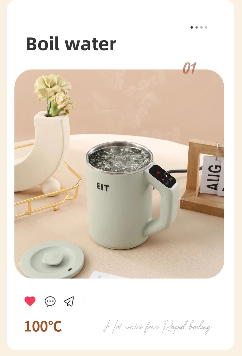 600ml Electric Kettle Health Preserving Pot Boiled Water Tea Pot Multicooker Electric Heating Cup Desktop Stew Cup 220V