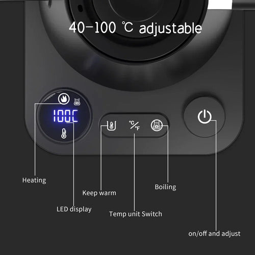 220V 110V 1200W 0.9L Gooseneck pour over coffee kettle with temperature control water tea                                                                   kettle
