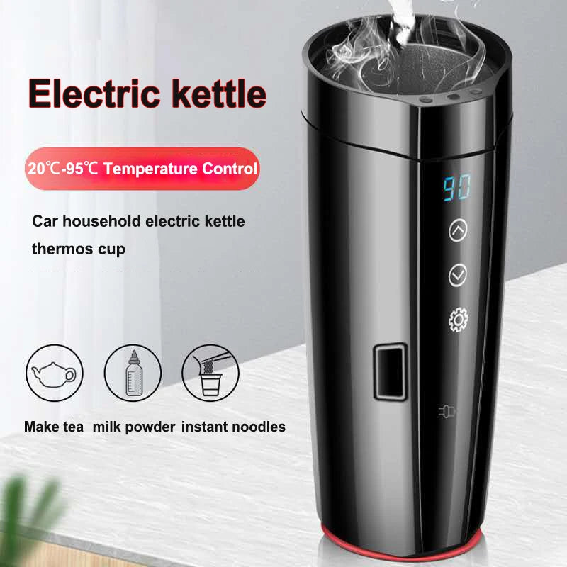 2 in 1 Car Household Electric Kettle Smart