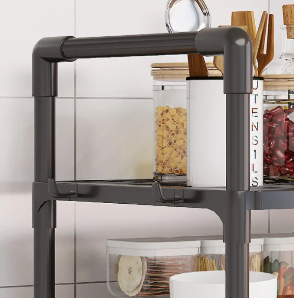 Kitchen Elevated Design Seasoning Rack Microwave Storage RackBilayer Oven Modern Minimalism Kitchen Accessories Organizer
