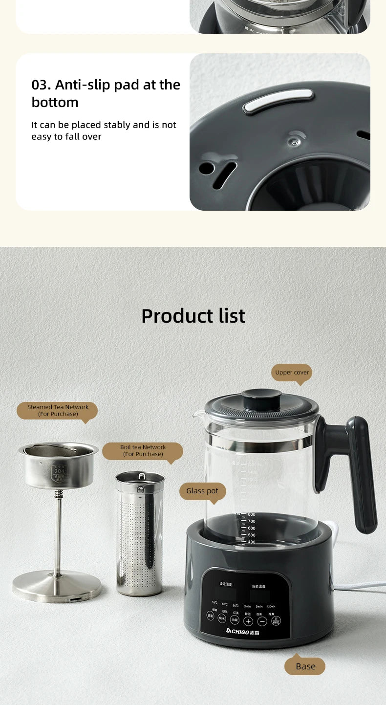 1500ml Steam Spray Tea Kettle Baby Constant Temperature Milk Regulator Multifunctional Electric Kettle 72h Thermostatic Kettle