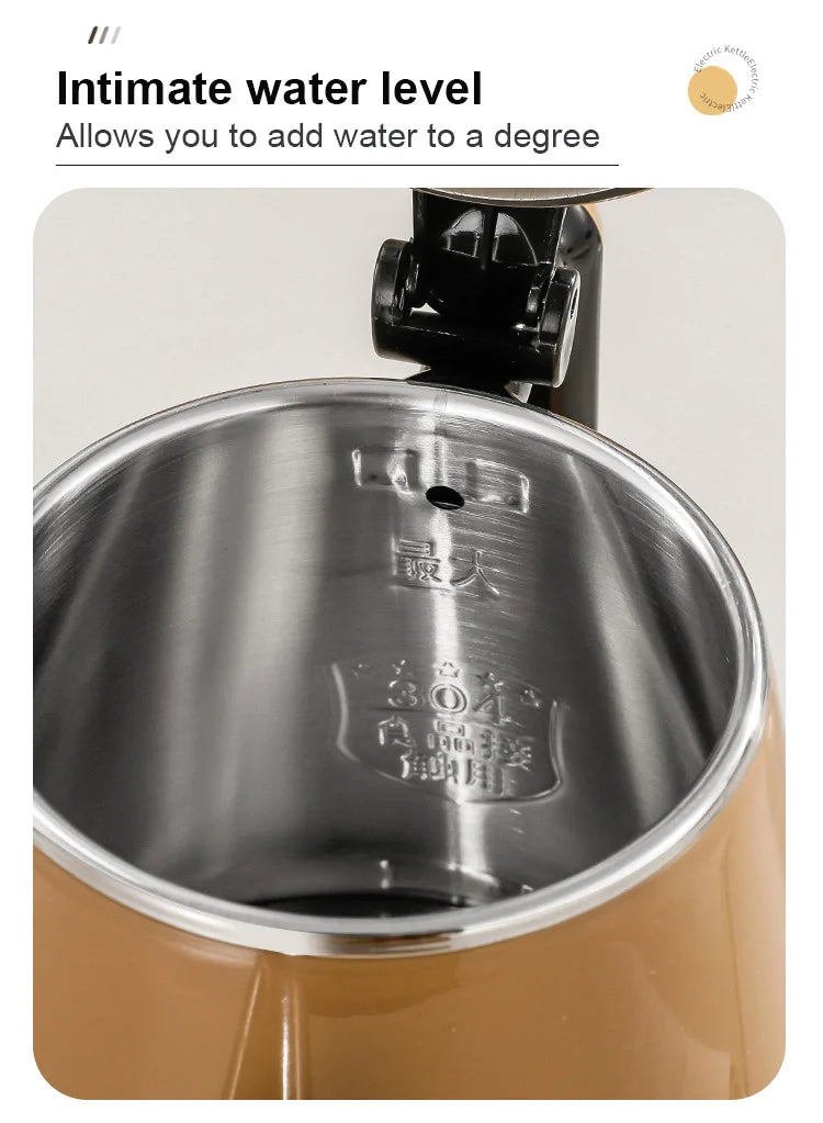 DMWD 1.2L Mini Electric kettle Portable water Heater Teapot Coffee warmer Anti-scald Stainless Steel kettle Automatic power off