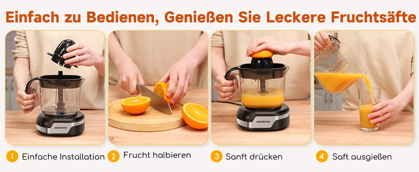 Aigostar Electric Citrus Juicer, 1.2L