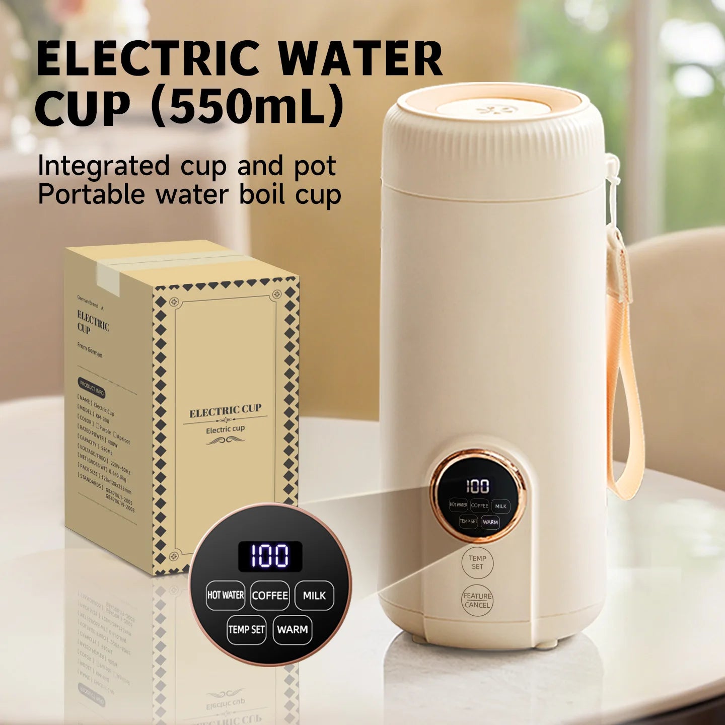 Electric Kettle Portable Heating Cup