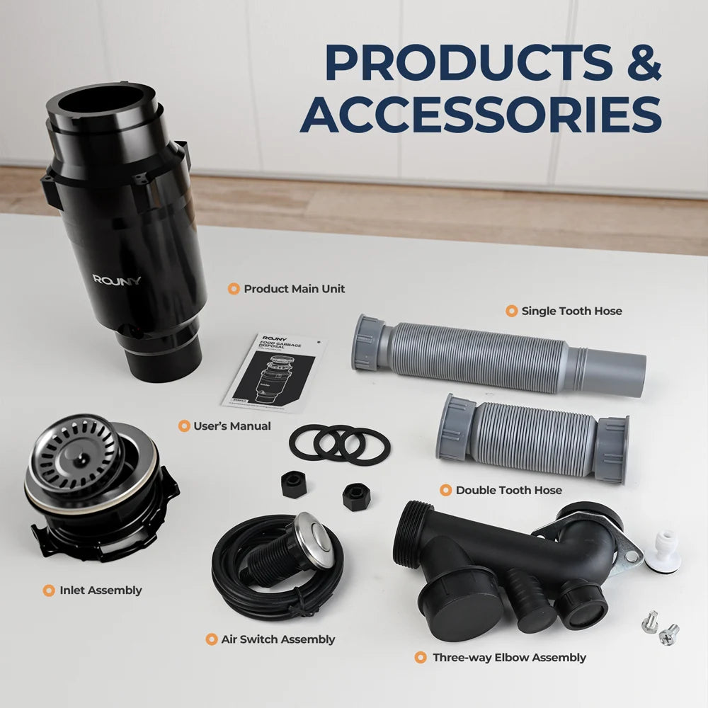 Continuous Feed Garbage Disposal with Sound