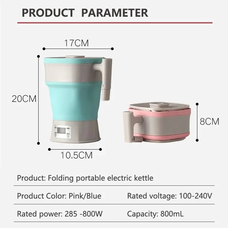 Wide voltage Silicone Folding pot Portable Electric kettle