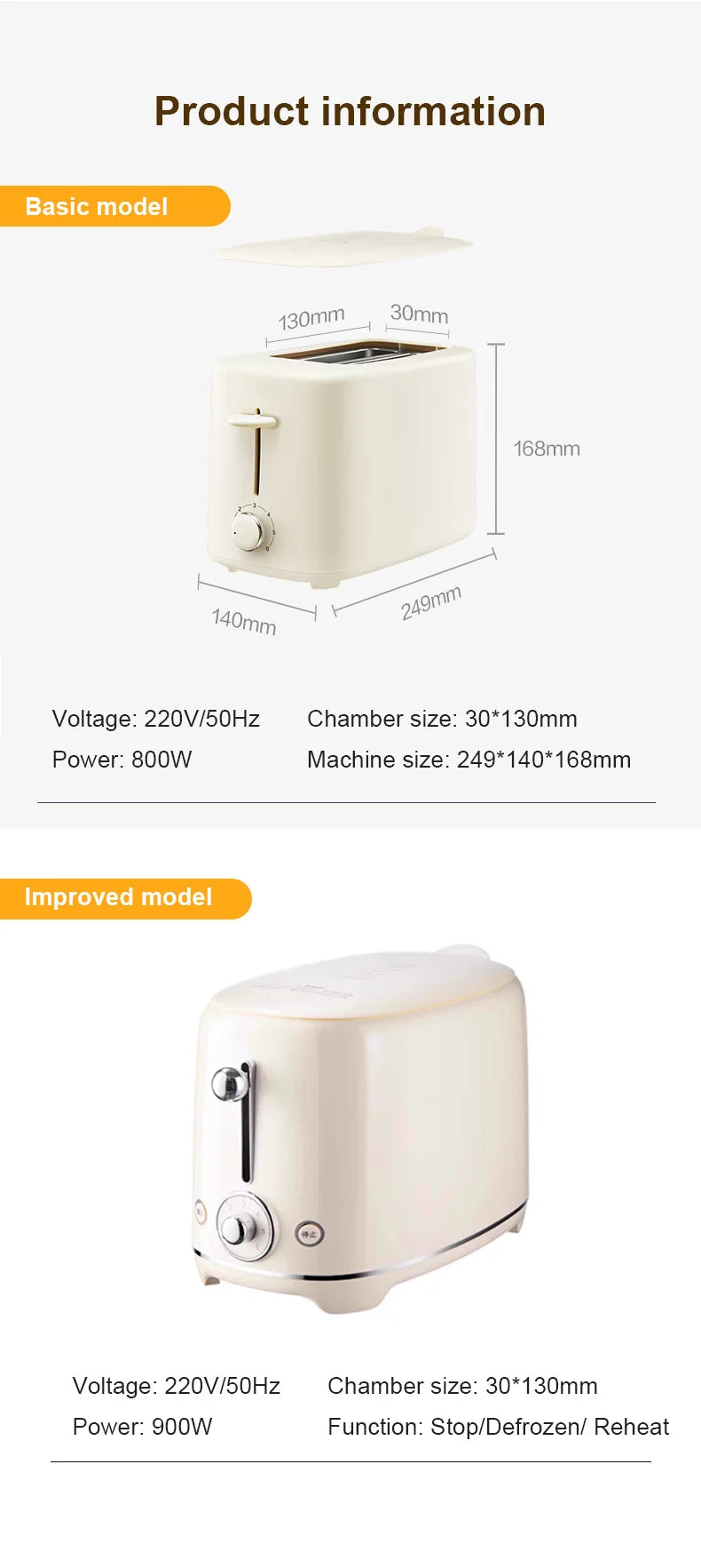 Automatic Electric Toaster Bread