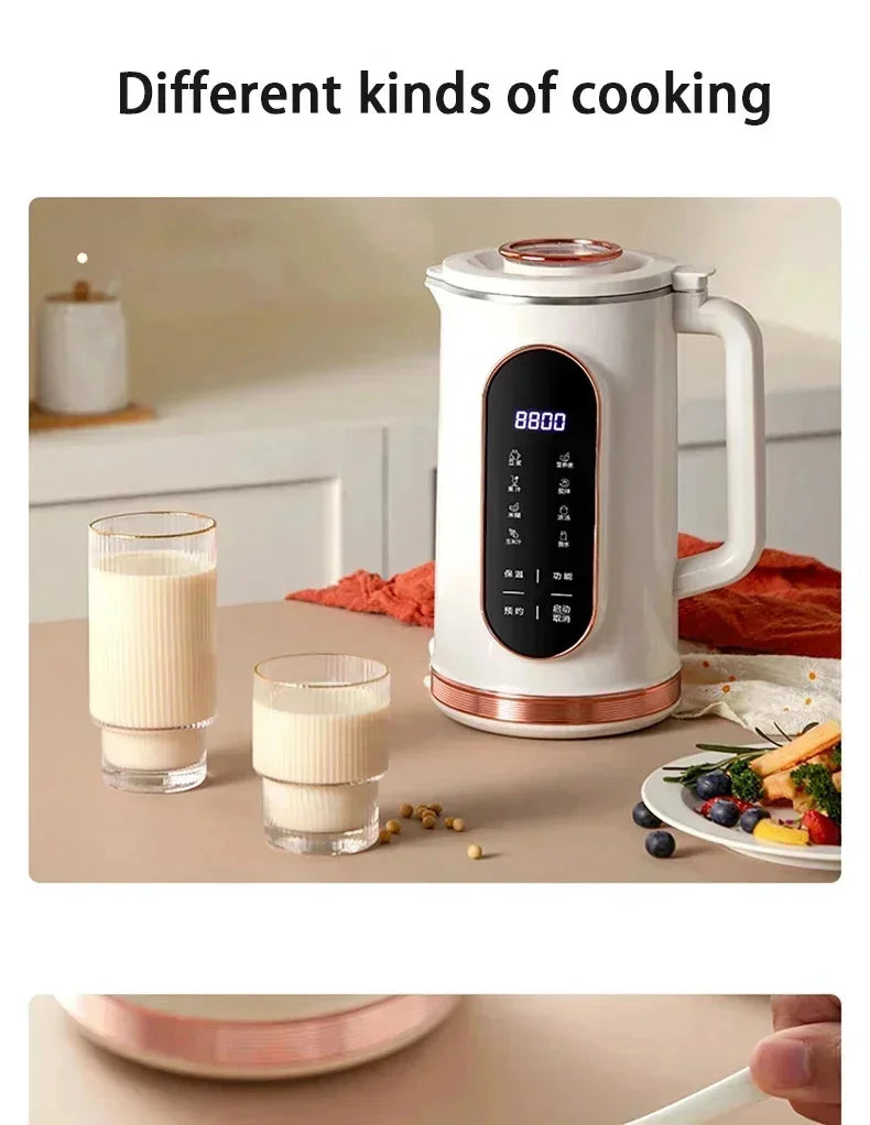 220V 1500ml Soybean Milk Machine 10-leaf Blade Breakfast Machine Electric Juicer Blender Mixer Wall Breaking Machine