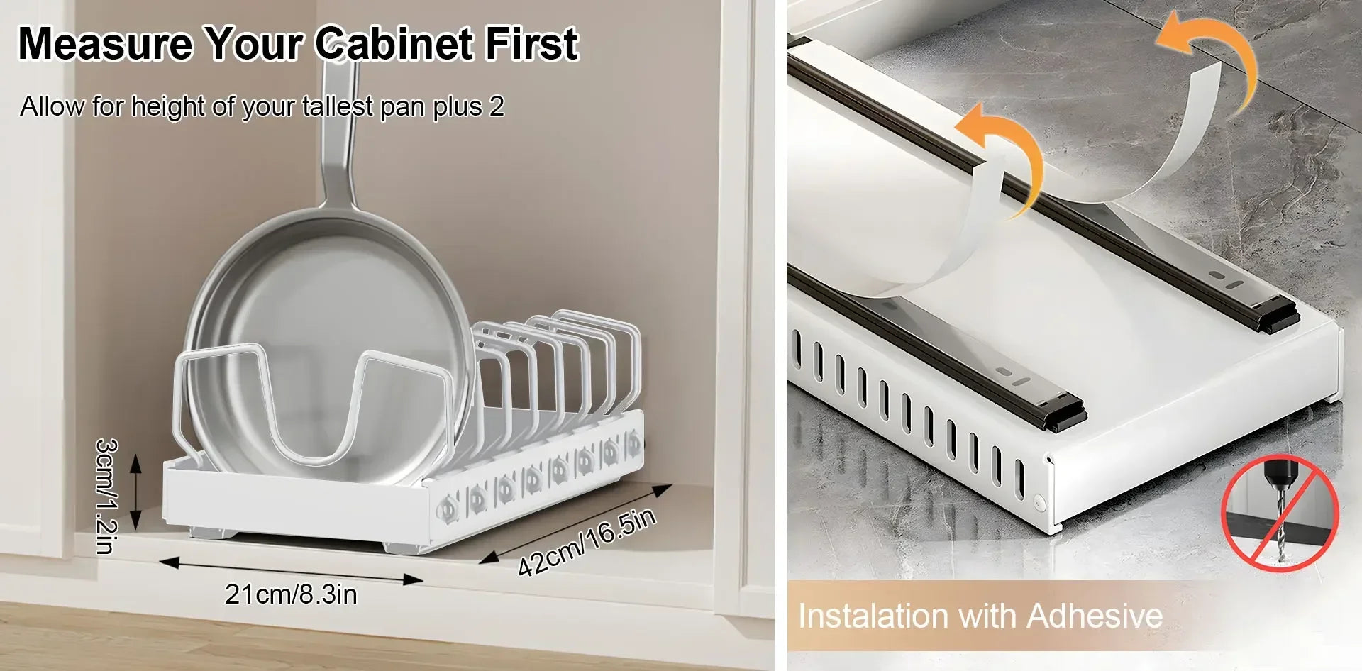 Kitchen Multifunctional Organizer Pull Out for Pots/Pans Sliding Lid Holder Spice Rack & Dish Drying Racks Drawer Organizer