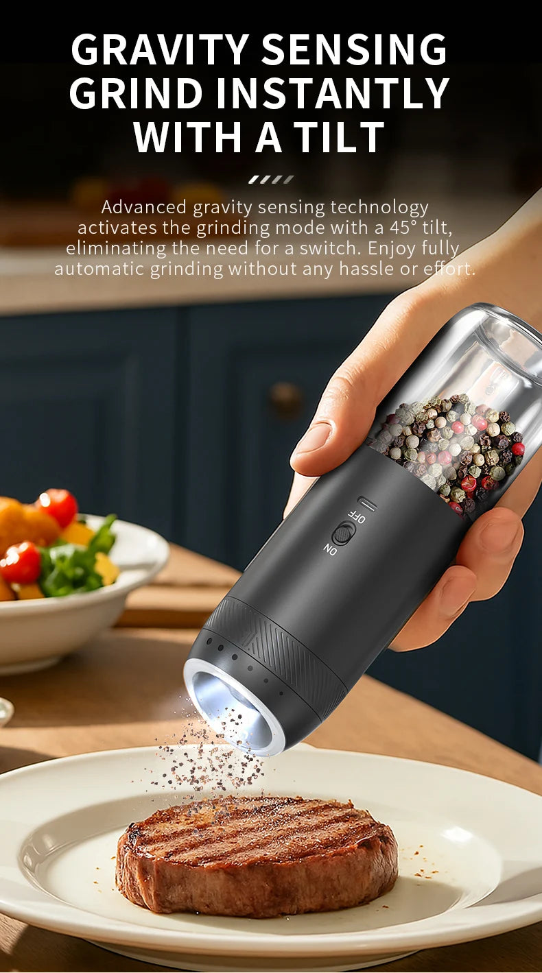 Electric Salt And Pepper Grinder with LED Light