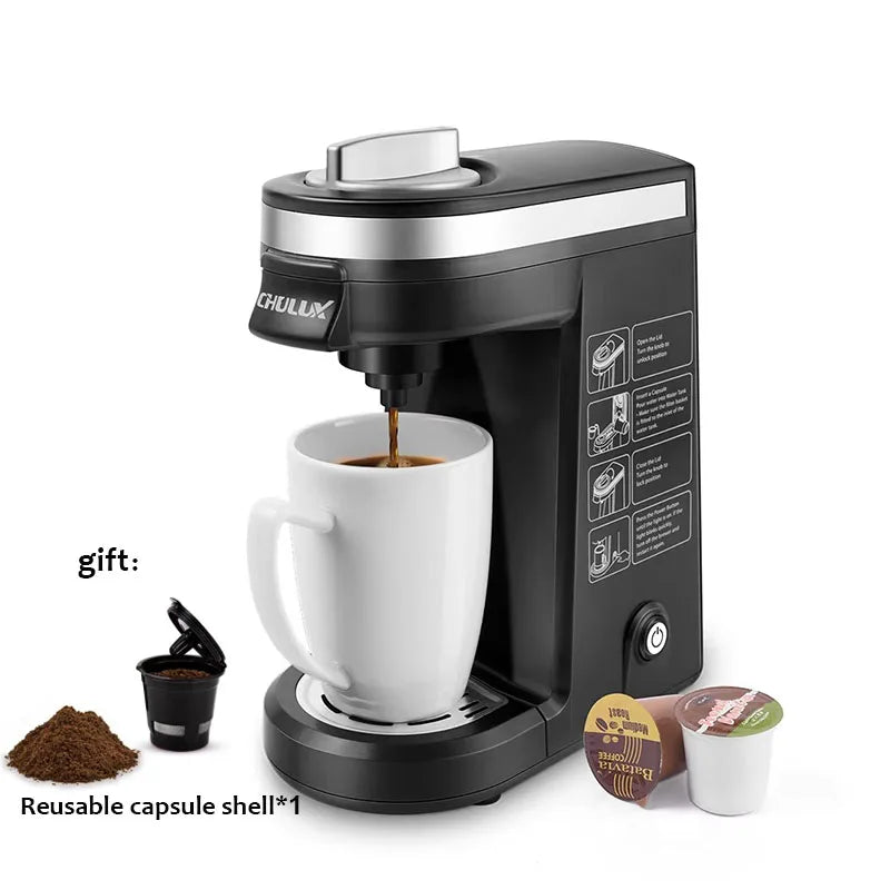 110V/220V K-Cup Capsule Coffee Maker American Style Small Capsule Coffee Machine Home Coffee Powder Brewing Machine