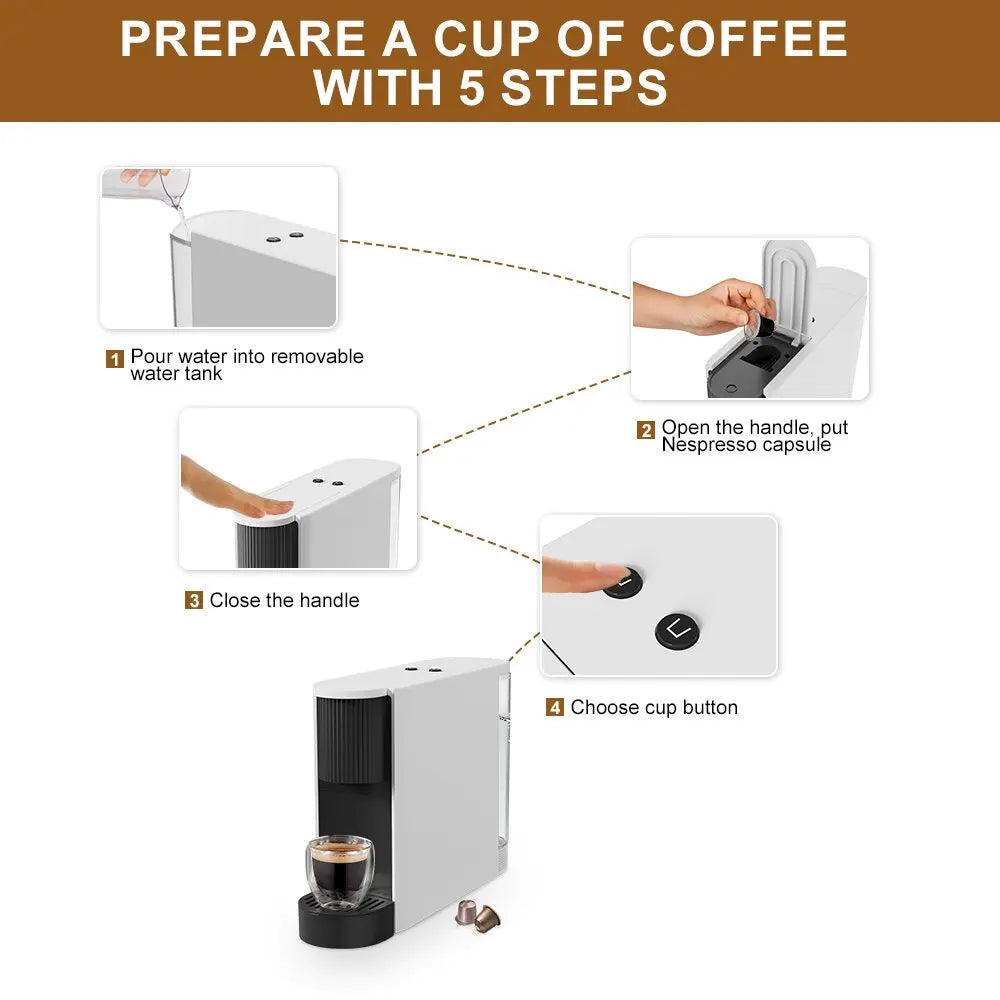 Nespresso Capsule Coffee Machine Home Office Fully-Automatic