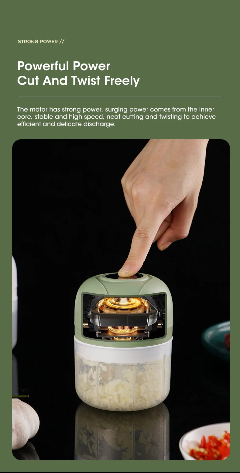 Electric Garlic Masher Crusher Portable
