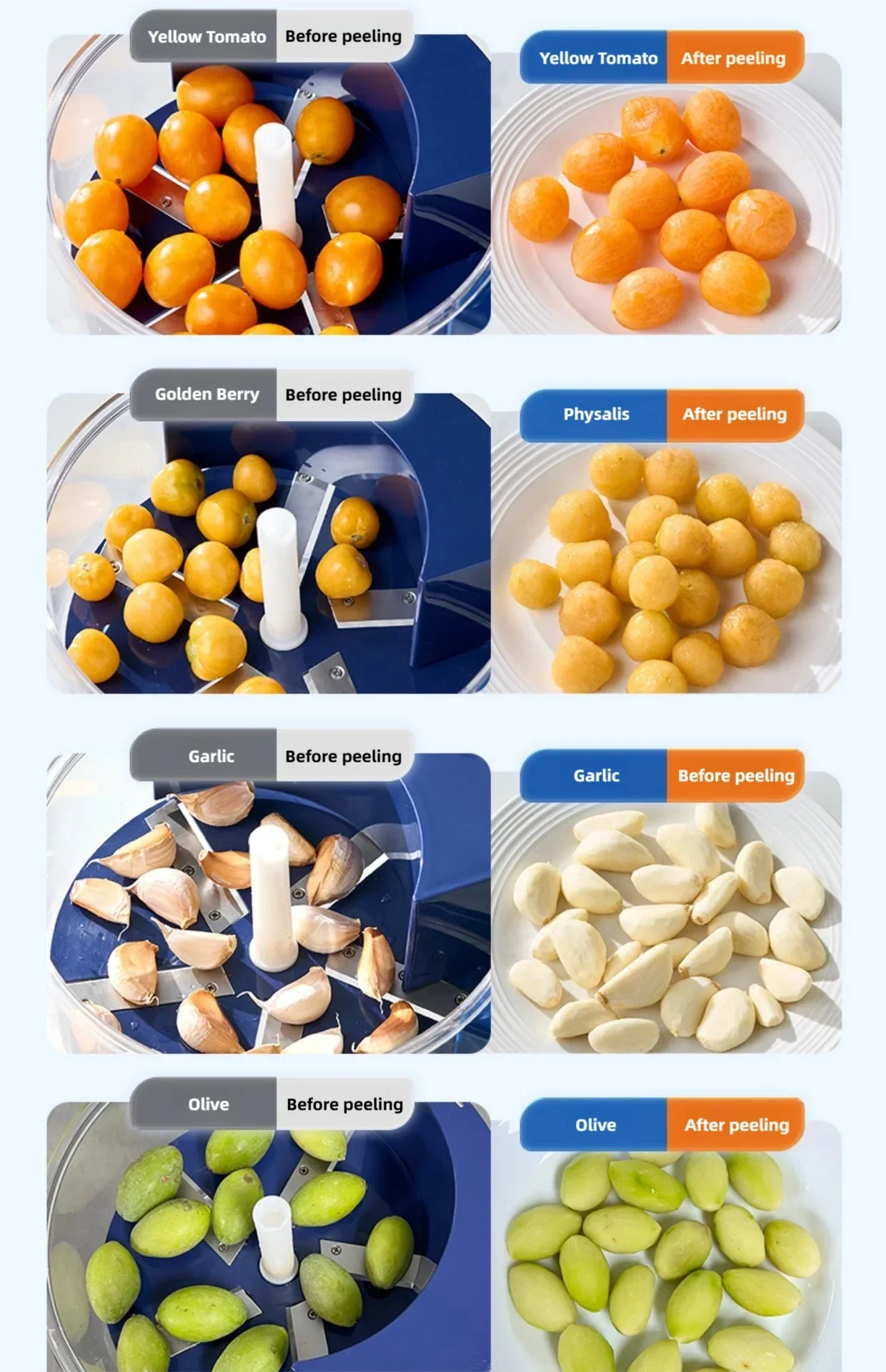 TINSOL New Electric Grape Peeler Automatic Mini Fruit Peeling Tool Smart Vegetable & Fruit Peeler Kitchen Peeling Wonder