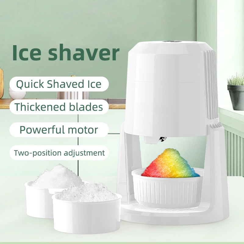 Automatic Ice shavers Small household electric Shaved Ice Machine two speed Adjustable ice shaving machine 220V 110V Ice Crusher
