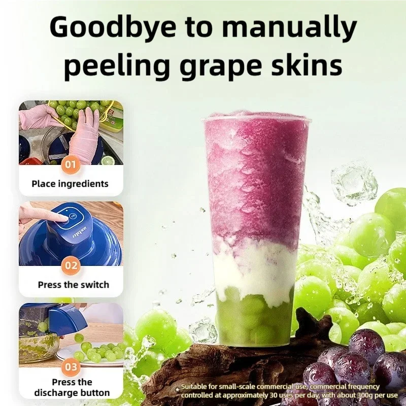 TINSOL New Electric Grape Peeler Automatic Mini Fruit Peeling Tool Smart Vegetable & Fruit Peeler Kitchen Peeling Wonder