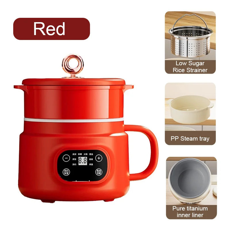 Mini Low-Sugar Rice cooker Food steamer Hot pot Electric cooking pot Non-stick Skillet Multi cooker Low calorie diet cookeware