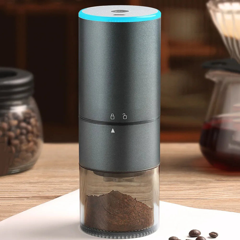 Electric Coffee Grinder Portable Espresso Machine with Brush USB Rechargeable Grinding Core Beans Mill for Cafe Home Travel