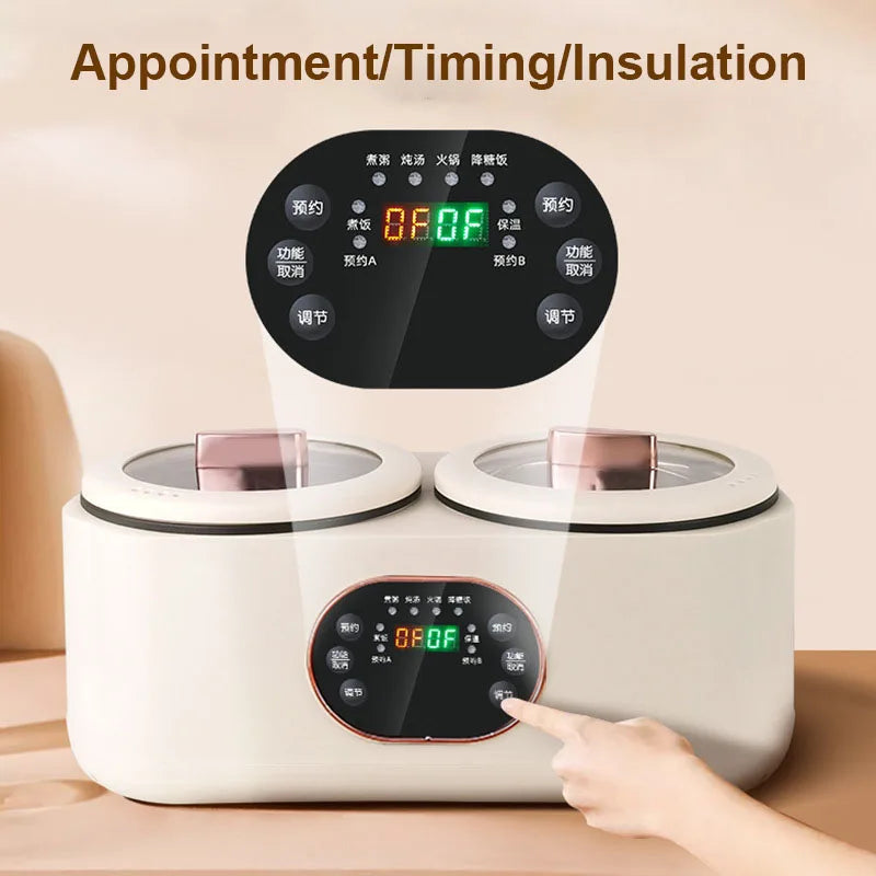 Double Gallbladder Electric Rice Cooker Multifunctional Fully Automatic Intelligent Hot Pot Steamer