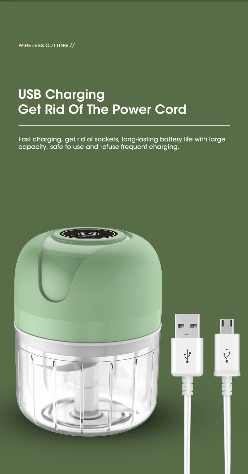 Electric Garlic Masher Crusher Portable