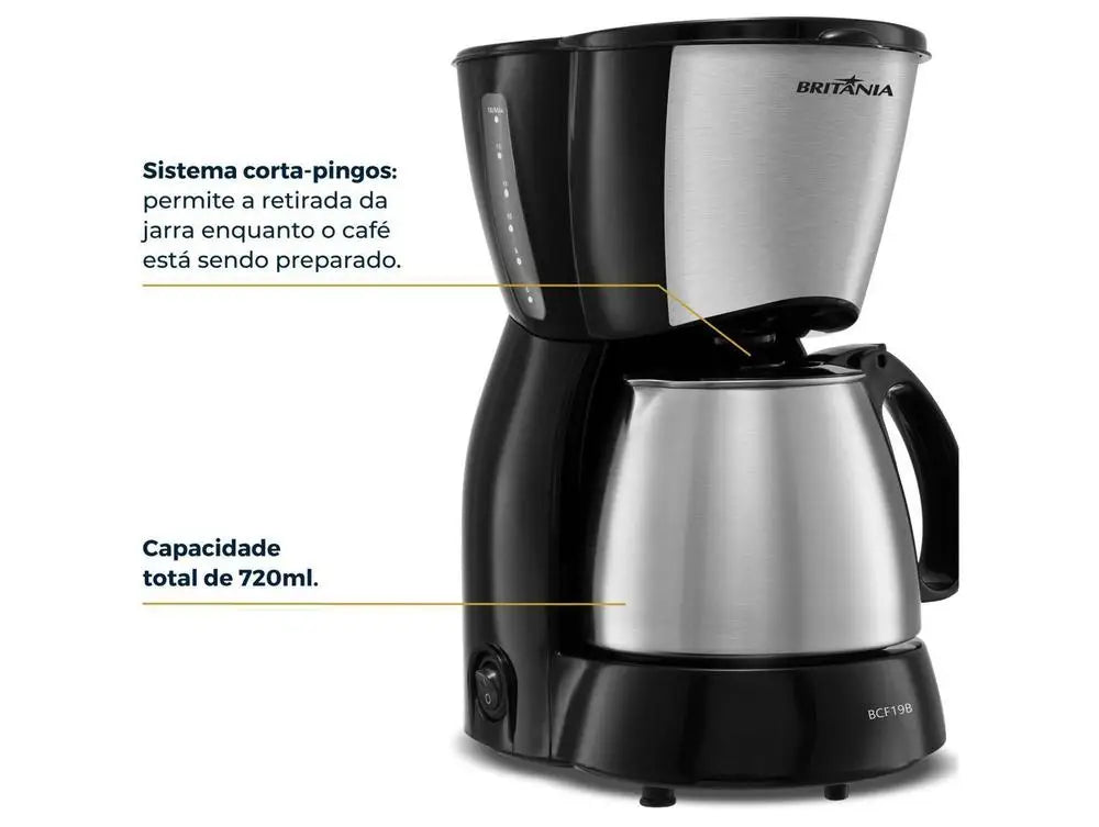British BCF19B Inox 18 Cups Electric Coffee Mate Black-110V                                                                                                              ...