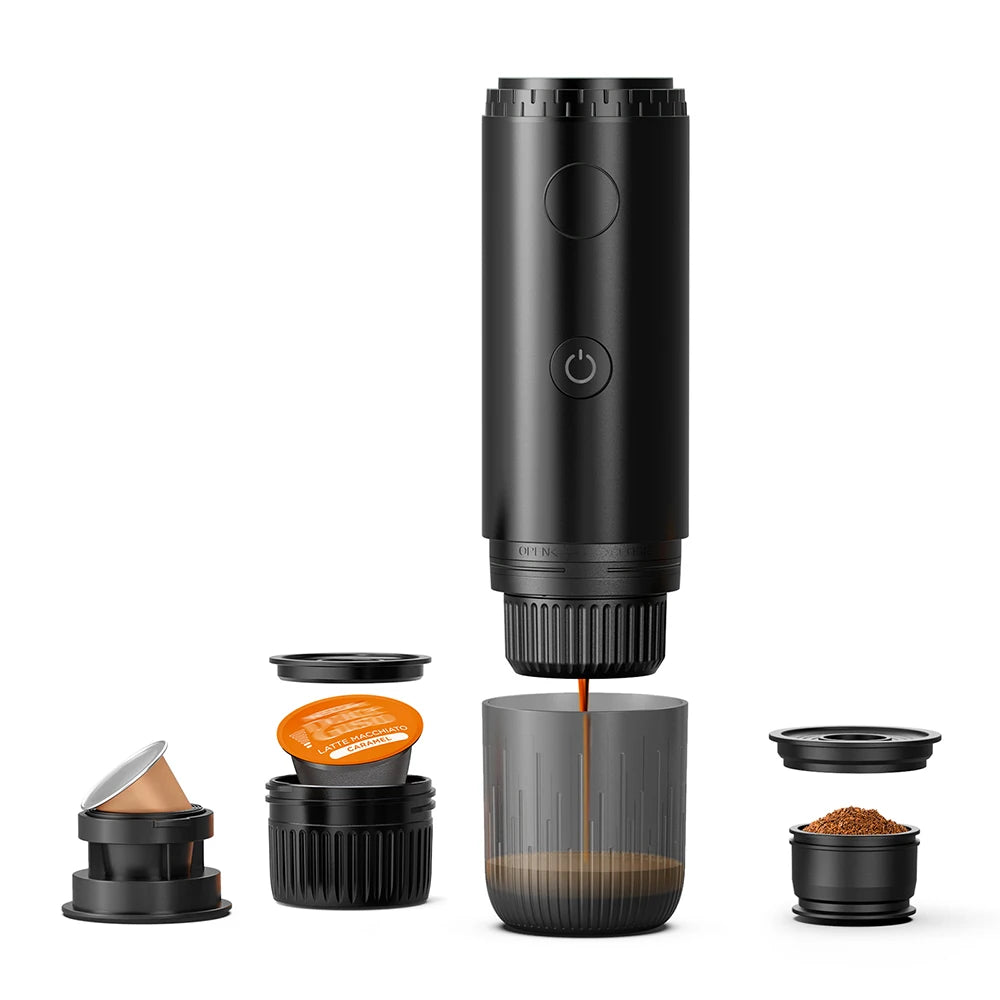RECAFIM Wireless Electric Portable Espresso Coffee Machine for Car Home Camping Coffee Maker Fit Nespresso Dolce Capsule Powder