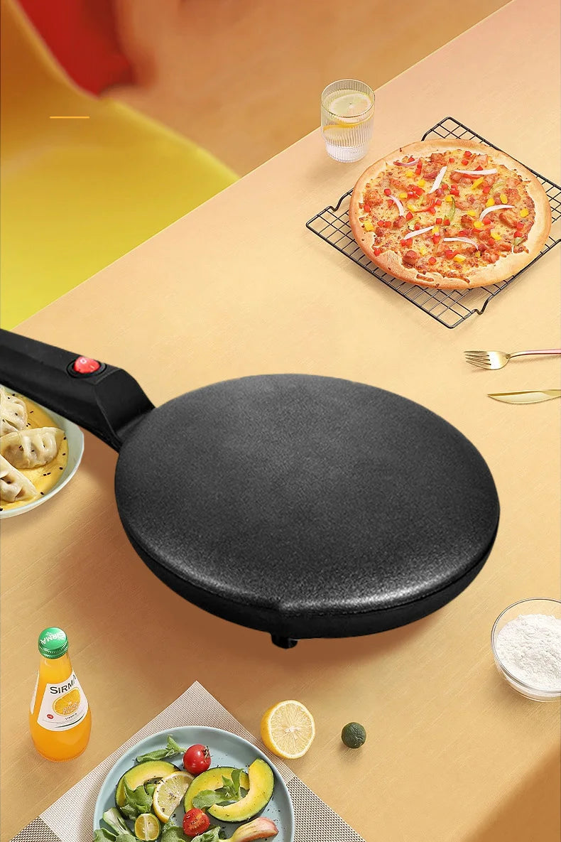 110V/220V Automatic Pancake Making Machine Instant Heating DIY Snack Burrito Baking Pan Crepe Maker Spring Roll Flapjacks Skille