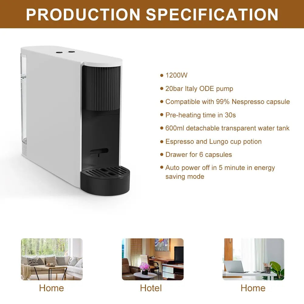 Nespresso Capsule Coffee Machine Home Office Fully-Automatic