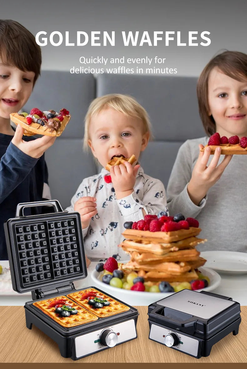 Waffles Maker 2 Slices Adjustable