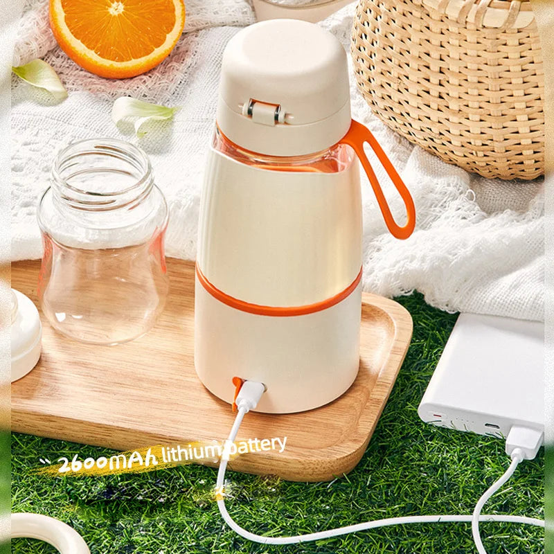 Wireless Milk Conditioner Portable Kettle USB Rechargable Water Bottle LED Display Thermos Cup Portable Heating Cup Milk Warmer