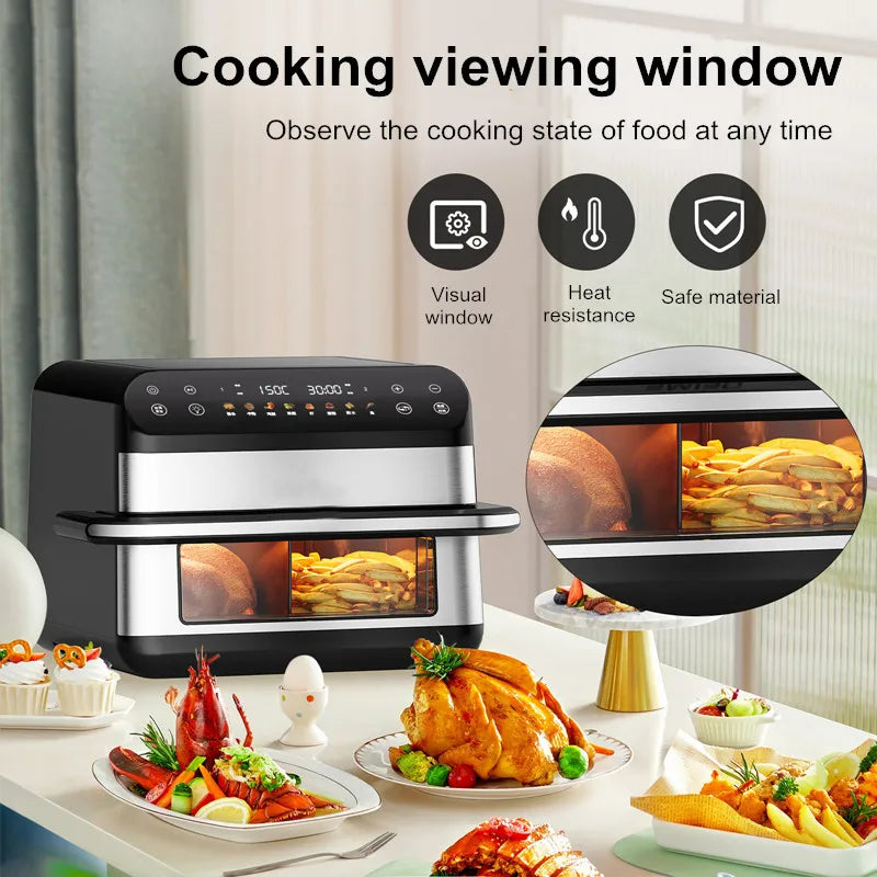 10L Dual-Basket Air Fryer Oven Combo