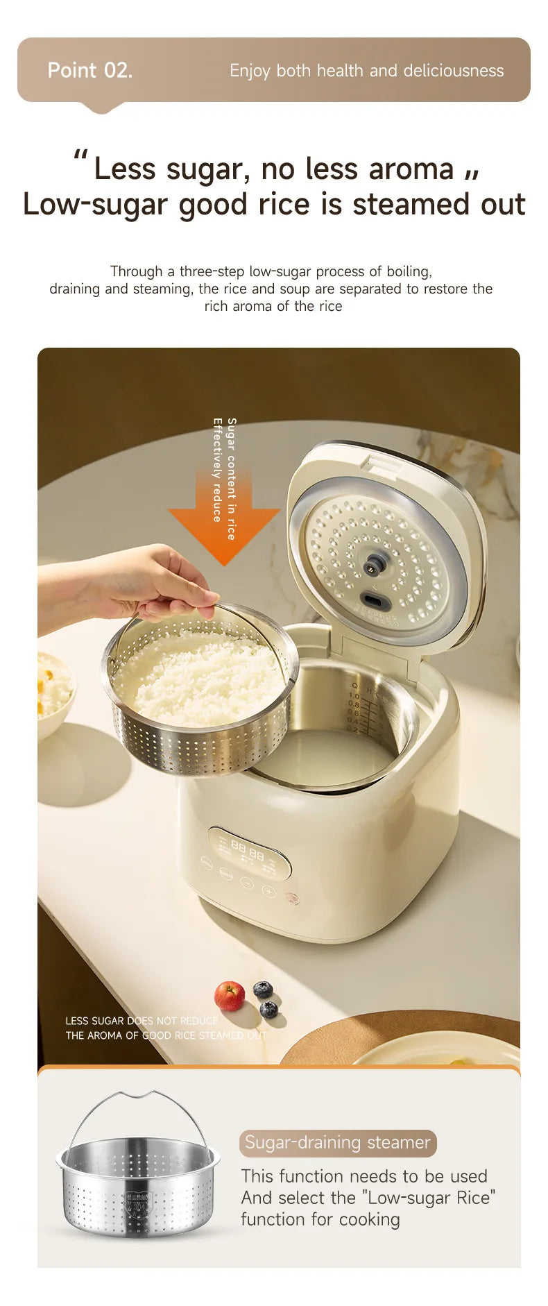 Smart Rice Cooker 8-Intelligent Programme