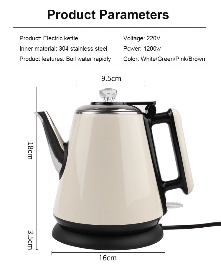 DMWD 1.2L Mini Electric kettle Portable water Heater Teapot Coffee warmer Anti-scald Stainless Steel kettle Automatic power off