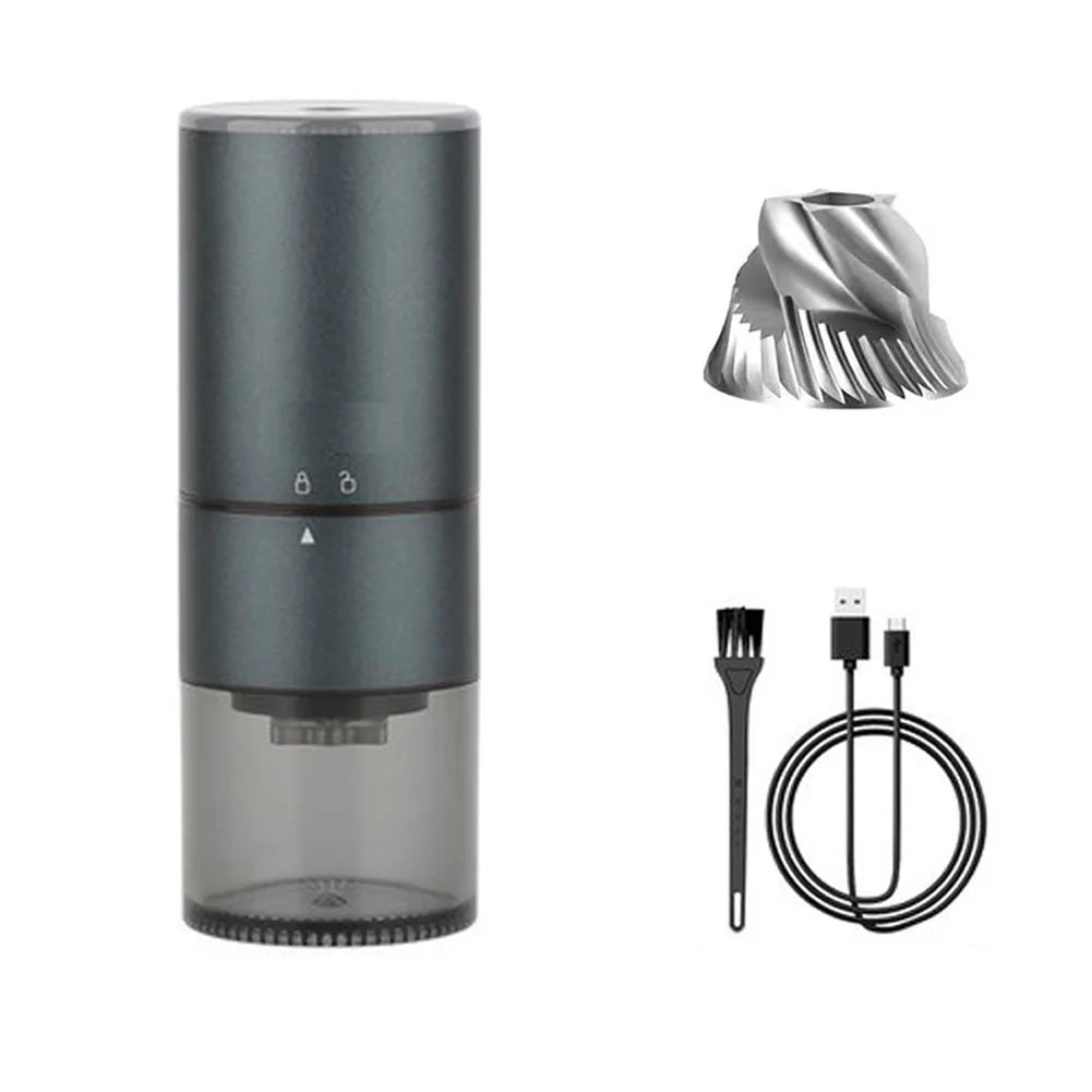 Electric Coffee Grinder Portable Espresso Machine with Brush USB Rechargeable Grinding Core Beans Mill for Cafe Home Travel