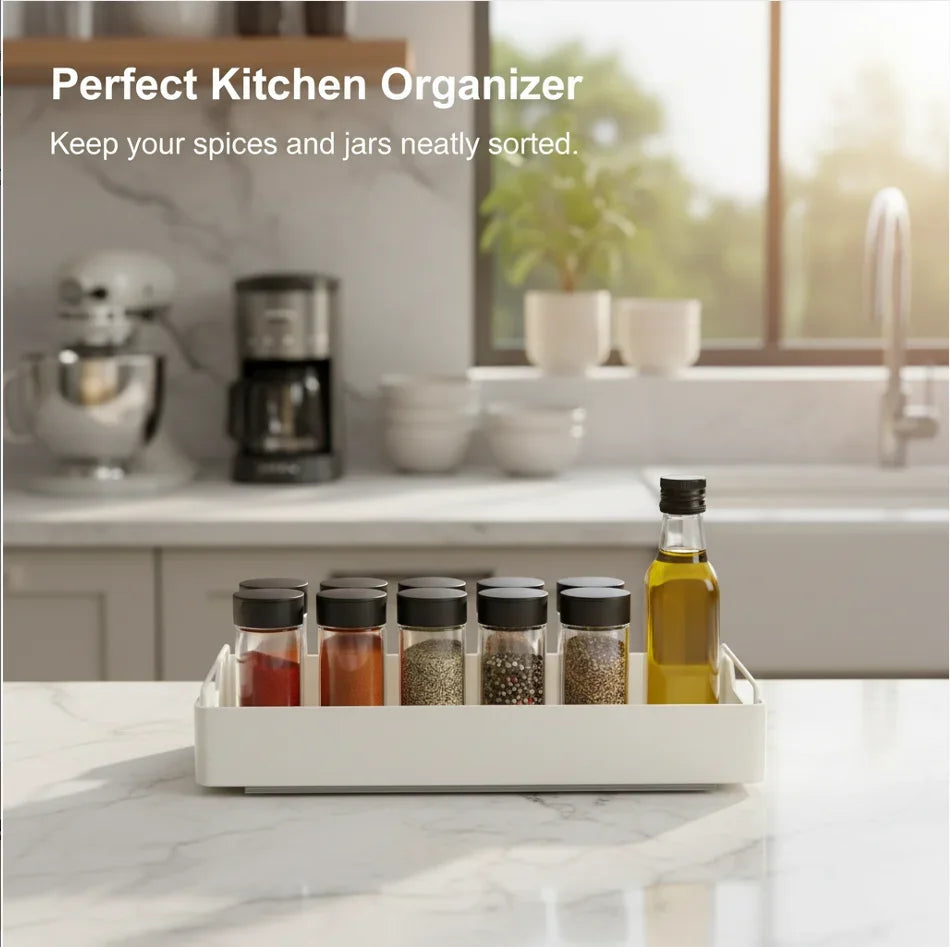 Kitchen Under Sink Pull Out Organizer, Sliding Pantry Cabinet Storage Tray, Space Saving Shelf Organizer