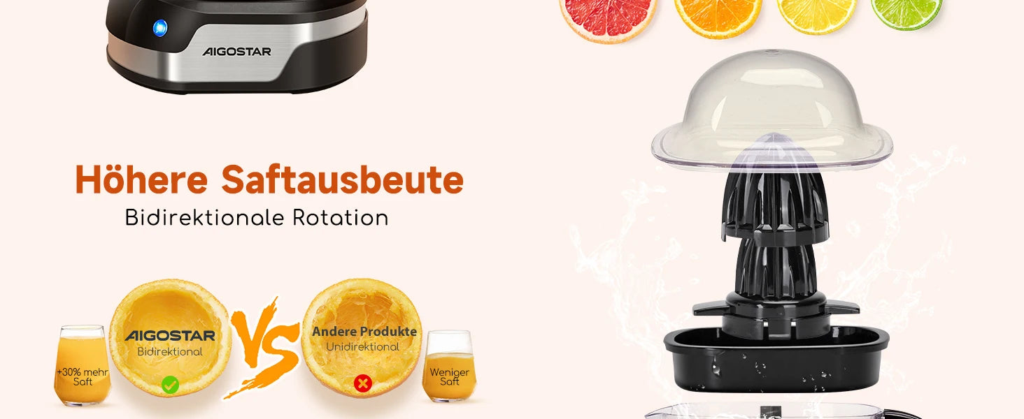 Aigostar Electric Citrus Juicer, 1.2L