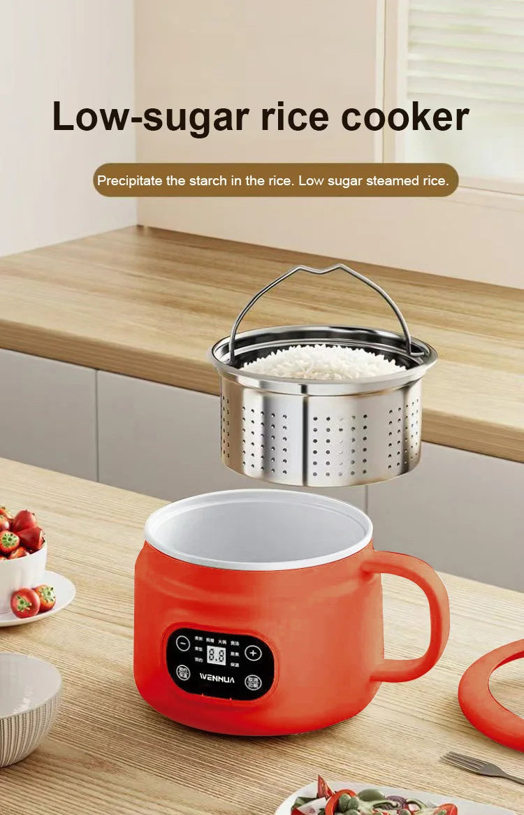 Mini Low-Sugar Rice cooker Food steamer Hot pot Electric cooking pot Non-stick Skillet Multi cooker Low calorie diet cookeware