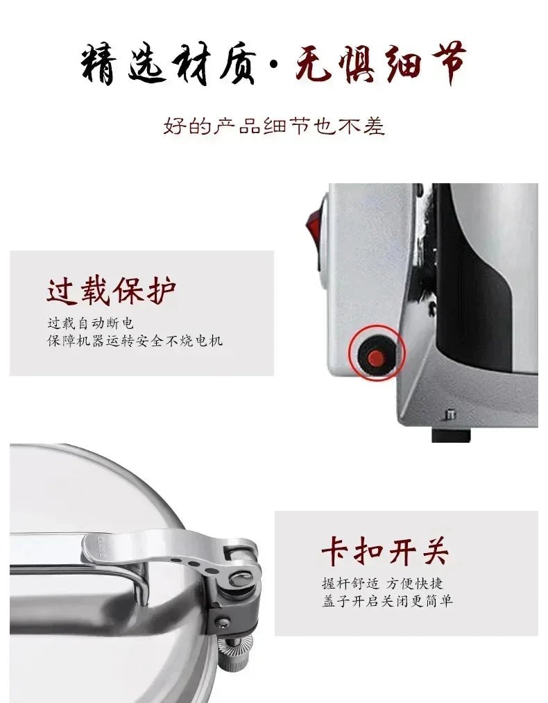 220V 800g 1400W Stainless Steel Grains Spice Crusher Household Electric Medicinal Material Crusher Ultra-fine Soybean Grinder